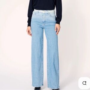 NCE Wide Leg Dip Dyed Jeans